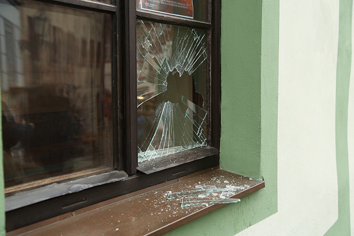 A2B Glass are able to board up broken windows while they are being repaired in Chesterfield.
